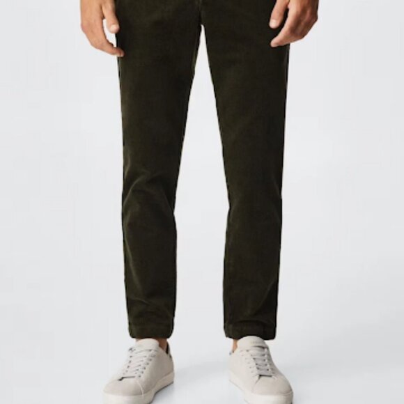 Men's Mango Tapered cropped Corduroy pants - Picture 4 of 11